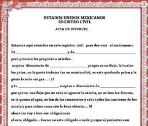 foto de Acta de divorcio